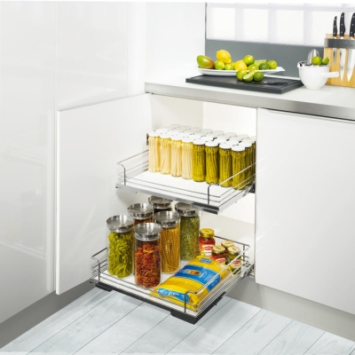 Rổ kéo lọt lòng, cho cửa bản lề, 450mm Hafele 540.26.664