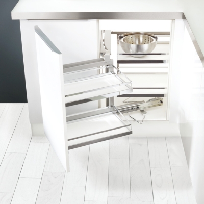 Bộ rổ kéo Kesseböhmer Magic Corner xoay trái Hafele 546.17.004