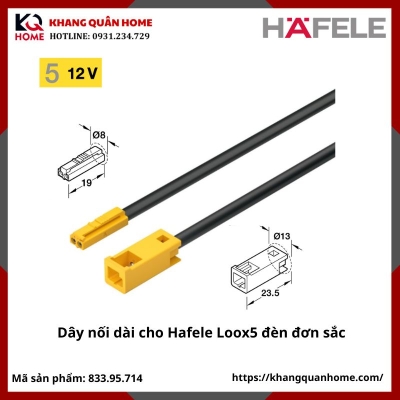 Dây nối dài cho LED Hafele Loox5 12V 2000mm- 833.95.714