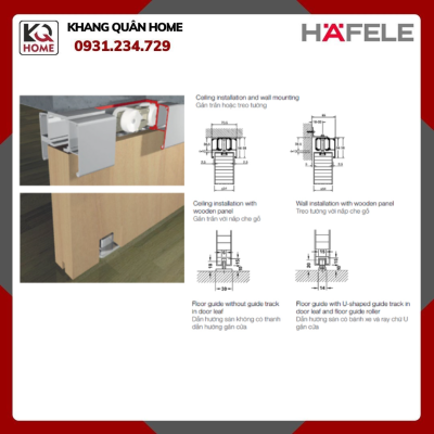 Phụ Kiện Cửa Trượt Slido Classic 160-K Hafele 940.82.255