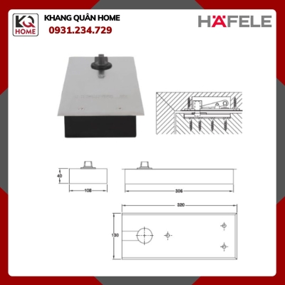 Bản Lề Sàn EN4 120Kg Hafele 932.79.040