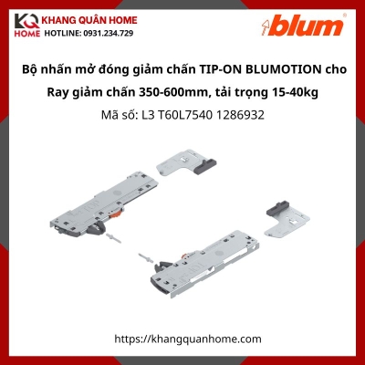 Bộ nhấn mở đóng giảm chấn TIP-ON BLUMOTION L3 T60L7540 1286932