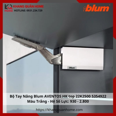 Bộ Hộp Lực Blum AVENTOS HK Top 22K2500 5354922 Màu Trắng - Hệ Số Lực 930 - 2.800