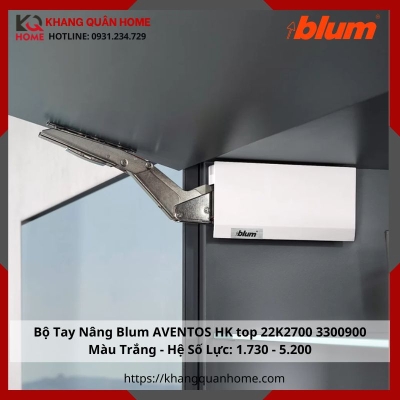 Bộ Hộp Lực Blum AVENTOS HK Top 22K2700 3300900 Màu Trắng - Hệ Số Lực  1.730 - 5.200 