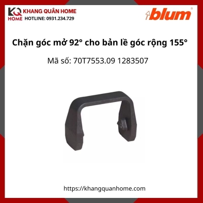Chặn góc mở 92° cho bản lề góc rộng 155° 70T7553.09 1283507