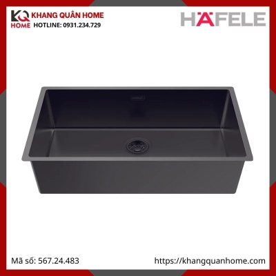 Chậu Inox Hafele Màu Đen R25 HS25-SSN1S-760 567.24.483