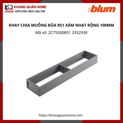 KHAY CHIA MUỖNG ĐŨA RS1 XÁM NHẠT RỘNG 100MM ZC7S500RS1 3352930