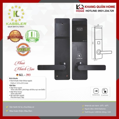 Khóa Điện Tử Khách Sạn Kassler KL - 393