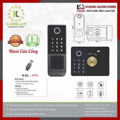 Khóa Điện Tử Cửa Cổng Kassler KL-579 I 
