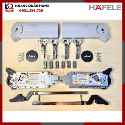 TRỌN BỘ TAY NÂNG 2 CÁNH TỦ BLUM 20F2500 + TAY THÉP 20F3800 CHO TỦ CAO 700-900MM