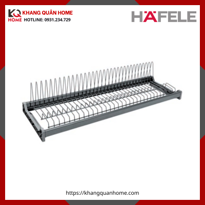 Khay úp dĩa, giá úp dọc, Đen Anthracite, 800mm Hafele 544.01.308