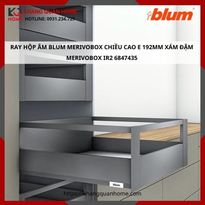 RAY HỘP ÂM BLUM MERIVOBOX IR2 192MM XÁM ĐẬM 6847435