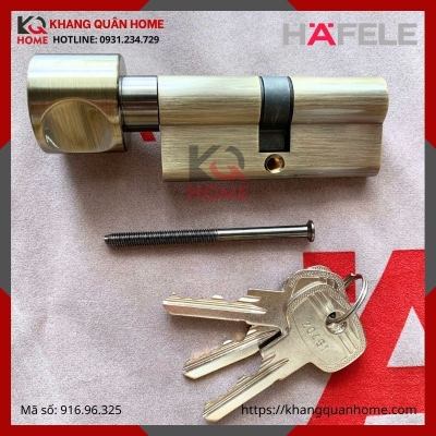 RUỘT KHÓA MÀU ĐỒNG RÊU CHO CỬA PHÒNG 71MM HAFELE 916.96.325
