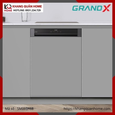 MÁY RỬA BÁT BÁN ÂM TỦ GRANDX SMI8GX68