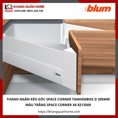 THÀNH NGĂN KÉO GÓC SPACE CORNER TANDEMBOX D 205MM TRẮNG SPACE CORNER X6 8213569
