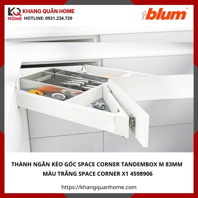 THÀNH NGĂN KÉO GÓC SPACE CORNER TANDEMBOX M 83MM TRẮNG SPACE CORNER X1 4598906