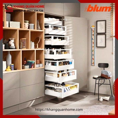 Tủ Đồ Khô Blum SPACE TOWER MERIVOBOX IR2 2365816 Màu Trắng Cho Tủ Rộng 275-600mm