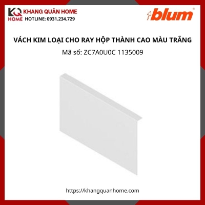 VÁCH KIM LOẠI PHÍA SAU CHO RAY HỘP THÀNH CAO MÀU TRẮNG ZC7A0U0C 1135009