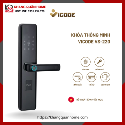 Khóa Điện Tử Vicode VS-220 Màu Đen