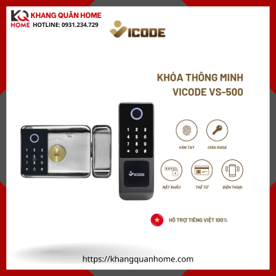 Khóa Điện Tử  Vicode VS-500 Cửa Cổng Chống Nước Núm Vặn