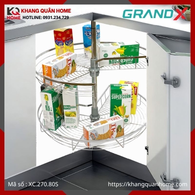  KỆ GÓC MÂM XOAY 3/4 GRANDX 270° XC.270.80S