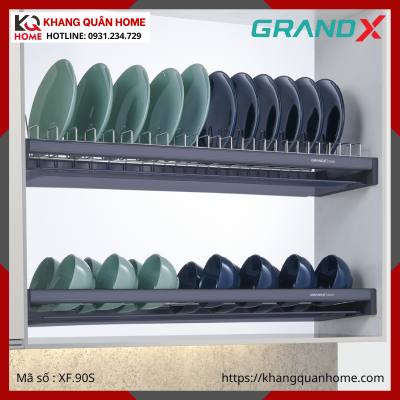 GIÁ BÁT ĐĨA CỐ ĐỊNH GRANDX 900MM NAN DẸT SUS304 XF.90S