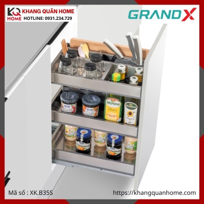 GIÁ GIA VỊ DAO THỚT GRANDX INOX HỘP 400MM XK.B35S