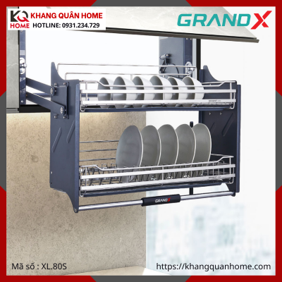 GIÁ BÁT NÂNG HẠ GRANDX NAN DẸT KHUNG THÉP 800MM XL.80S