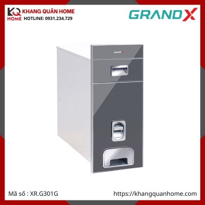 THÙNG GẠO GRANDX KÍNH CƯỜNG LỰC MẶT GƯƠNG XÁM XR.G301G
