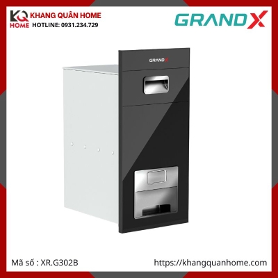 THÙNG GẠO GRANDX NÚT NHẤN MẶT GƯƠNG ĐEN XR.G302B
