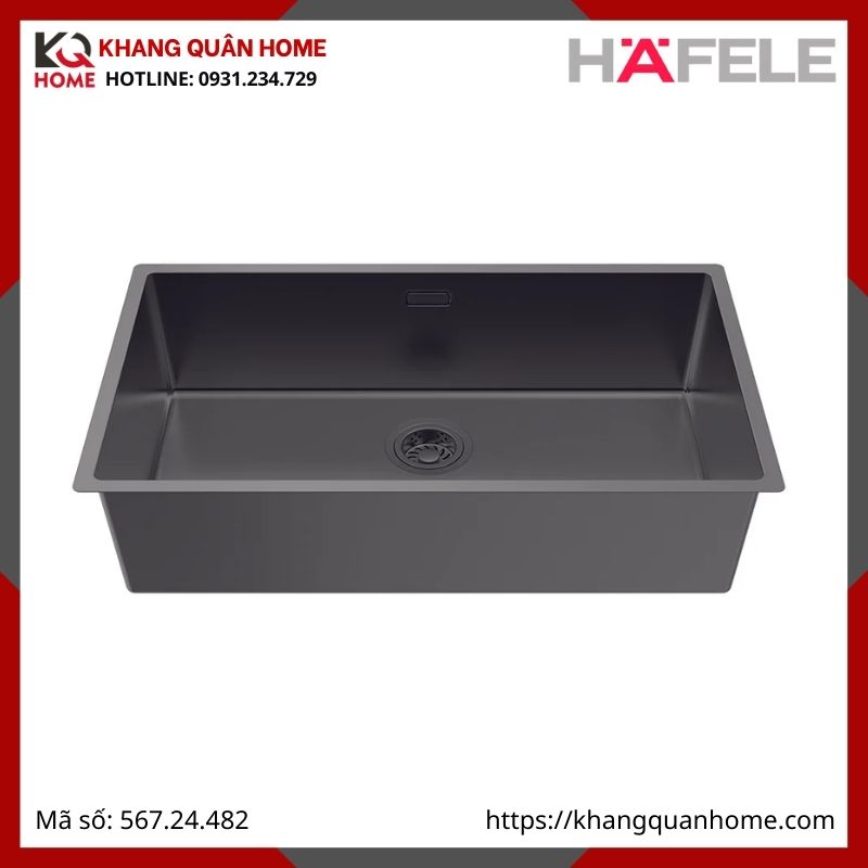Chậu Inox Hafele Màu Titan R25 HS25-SSN1S-760 567.24.482