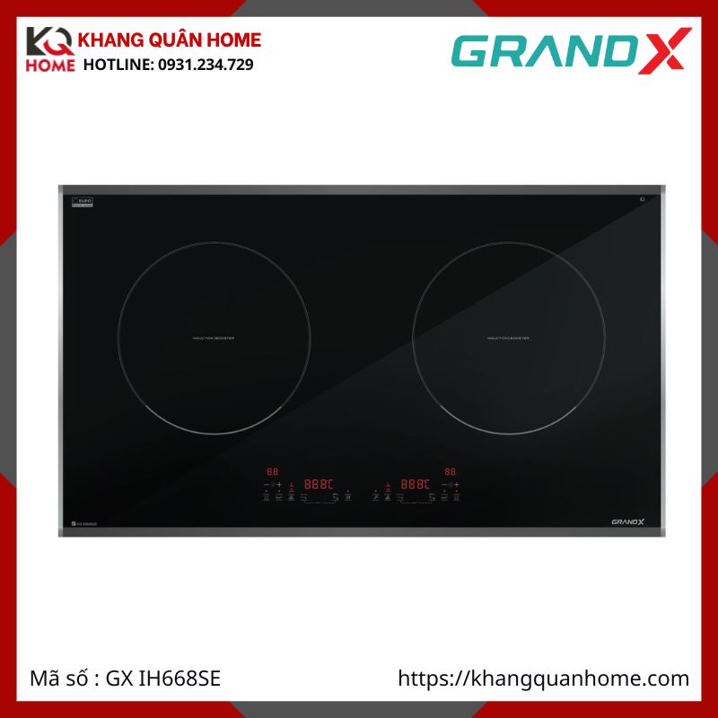 BẾP TỪ 2 VÙNG NẤU GRANDX GX IH668SE