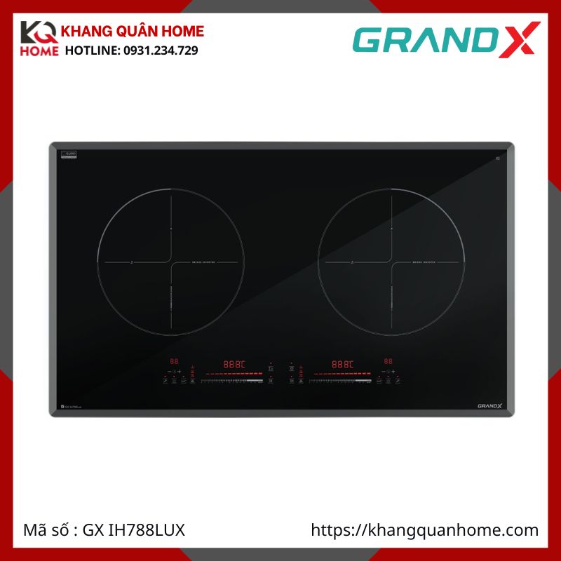 BẾP TỪ 2 VÙNG NẤU GRANDX GX IH788LUX