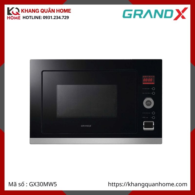 LÒ NƯỚNG TÍCH HỢP VI SÓNG ÂM TỦ GRANDX GX30MW5