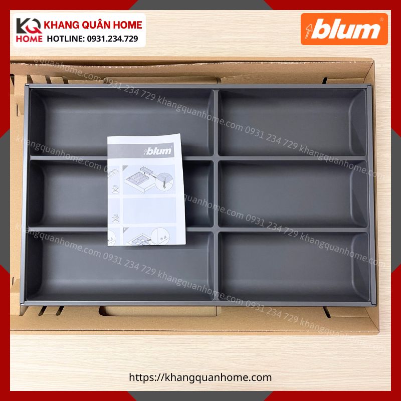 KHAY CHIA MUỖNG ĐŨA BLUM BS3 XÁM ĐẬM R300MM ZC7S500BS3 4497947