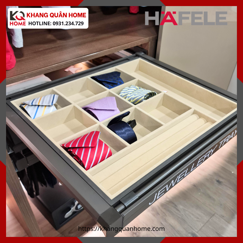 Khay Đựng Trang Sức 600mm Hafele màu chestnut 807.95.101