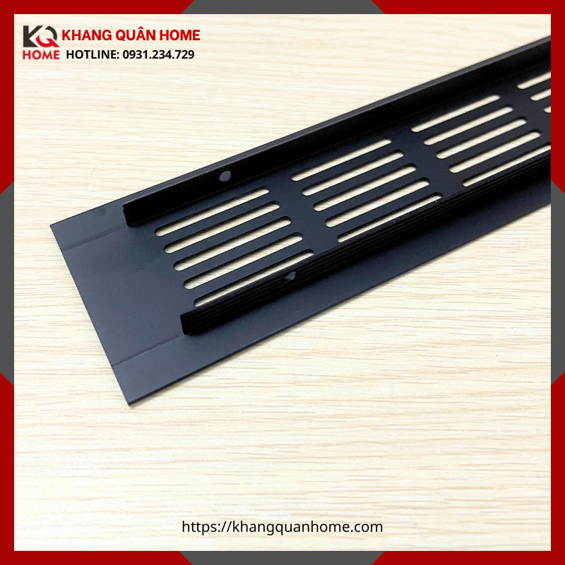 Khe Thoát Nhiệt, Tấm Thông gió Tủ Bếp Dài 400x50mm Màu Đen
