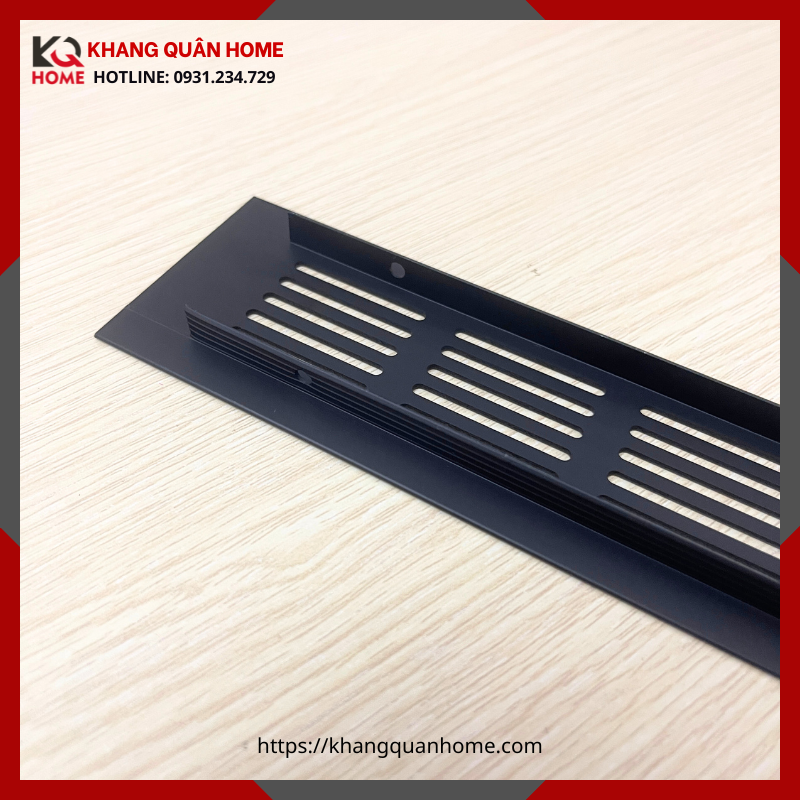 Khe Thoát Nhiệt, Tấm Thông gió Tủ Bếp Dài 400x50mm Màu Đen