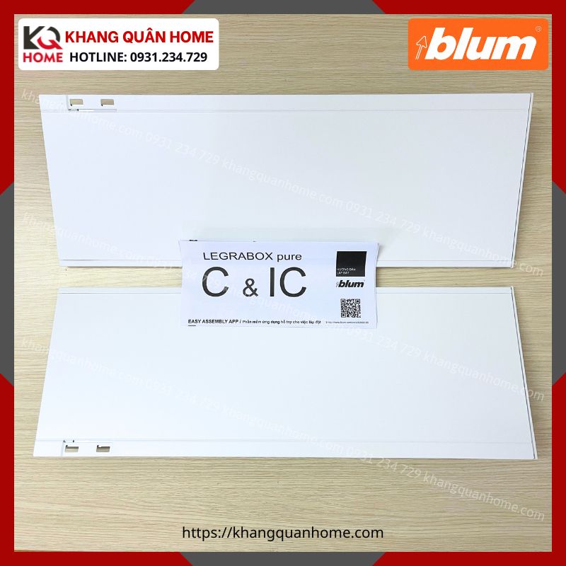 RAY HỘP BLUM LEGRABOX C 177MM TRẮNG LEGRABOX pure C 1465484