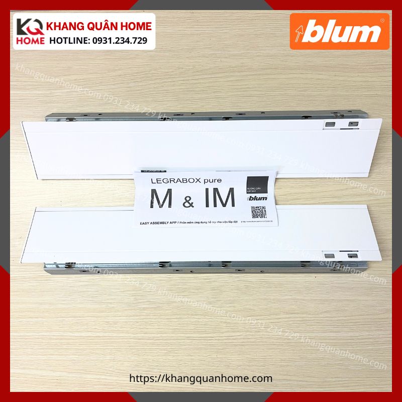 RAY HỘP BLUM LEGRABOX M 90,5MM TRẮNG LEGRABOX pure M 5721353