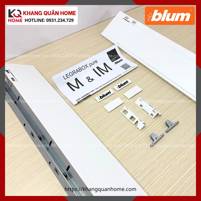 RAY HỘP BLUM LEGRABOX M 90,5MM TRẮNG LEGRABOX pure M 5721353