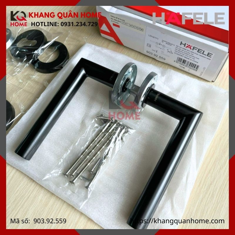TAY NẮM GẠT CỬA PHÒNG HAFELE MÀU ĐEN 903.92.559