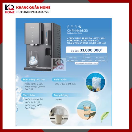 Máy lọc nước tạo đá Toktok CHPI-M43 ICE (2)