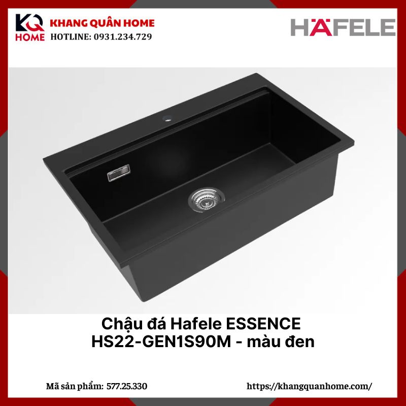 Chậu đá Hafele ESSENCE HS22-GEN1S90M - Màu đen - 577.25.330