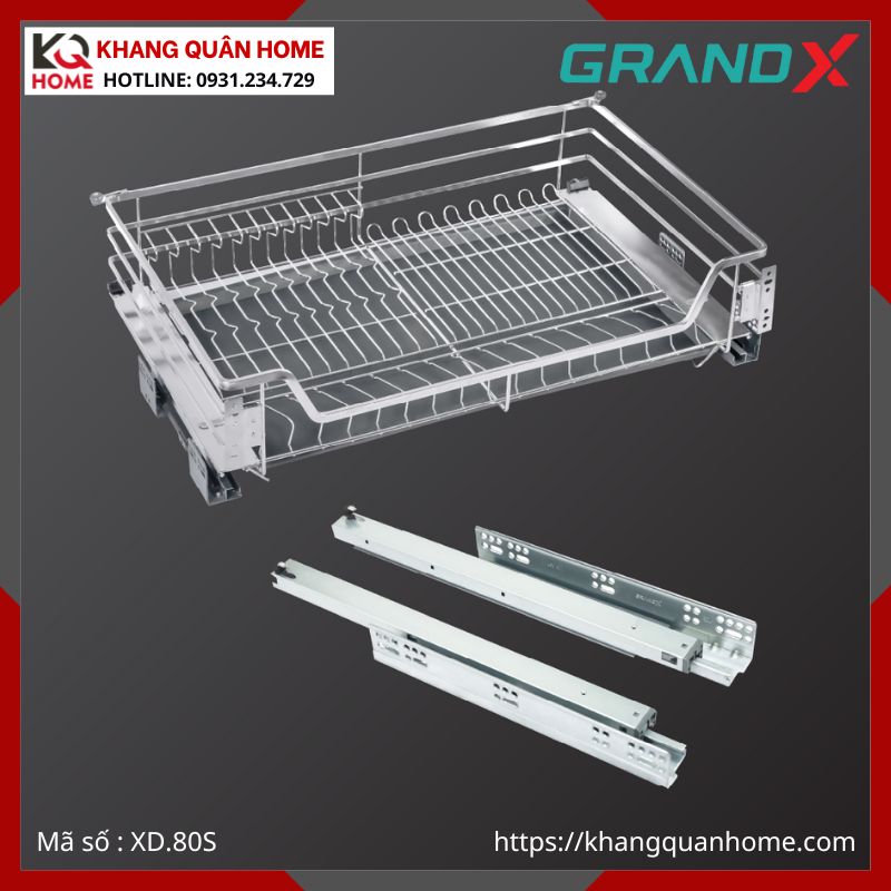 GIÁ BÁT ĐĨA GRANDX 800MM NAN DẸT XD.80S