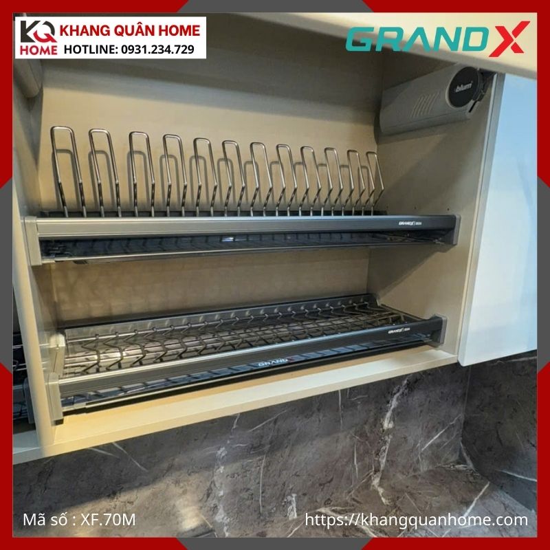 GIÁ BÁT ĐĨA CỐ ĐỊNH GRANDX 700MM NAN OVAL SUS304 XF.70M