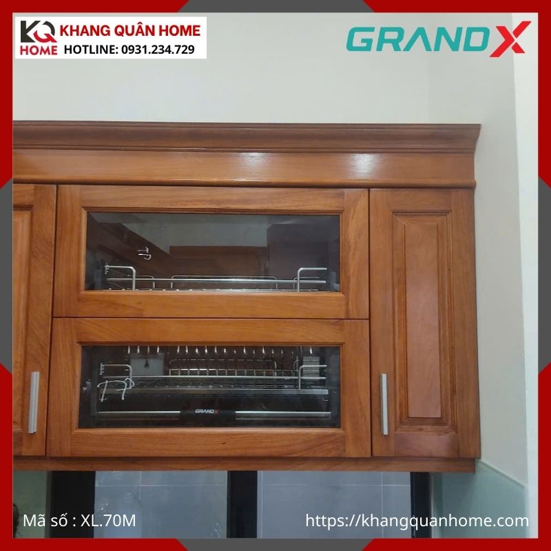 GIÁ BÁT NÂNG HẠ GRANDX NAN OVAL KHUNG THÉP 700MM XL.70M