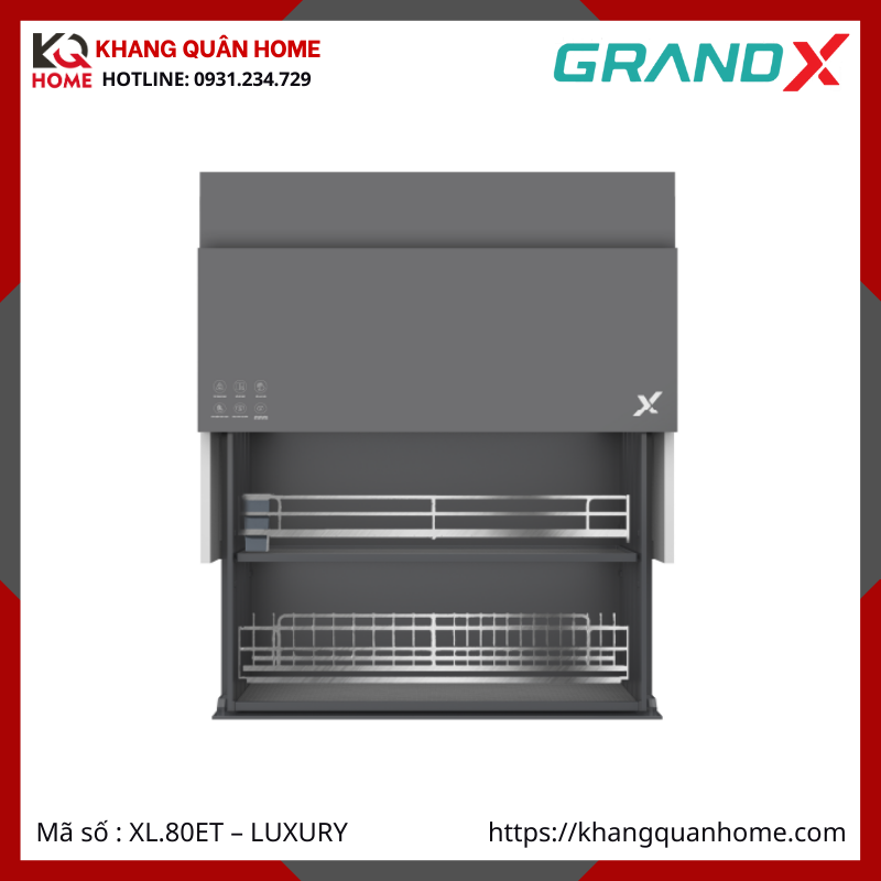 GIÁ BÁT NÂNG HẠ ĐIỆN GRANDX TITANIUM XL.80ET–LUXURY 800MM