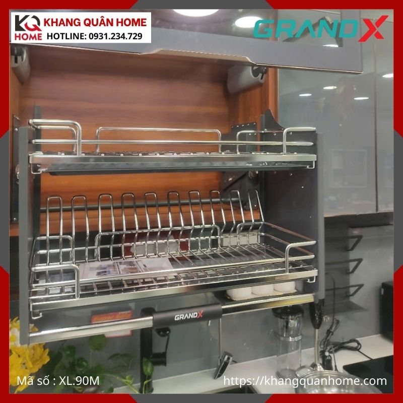 GIÁ BÁT NÂNG HẠ GRANDX NAN OVAL KHUNG THÉP 900MM XL.90M