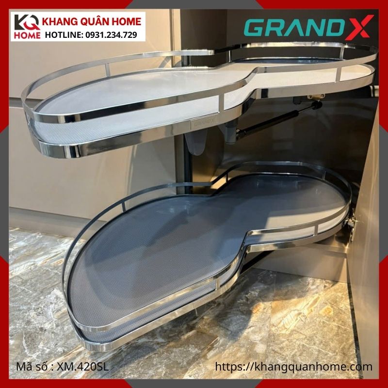  KỆ GÓC LIÊN HOÀN CHIẾC LÁ GRANDX XM.420SL (TRÁI)